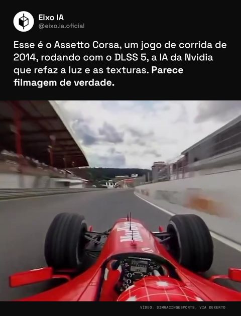 Capa do Reel da Eixo: Assetto Corsa com a IA da Nvidia